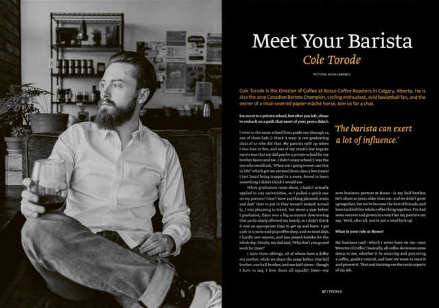 Meet Your Barista : Cole Torode. Photo : standartmag.com